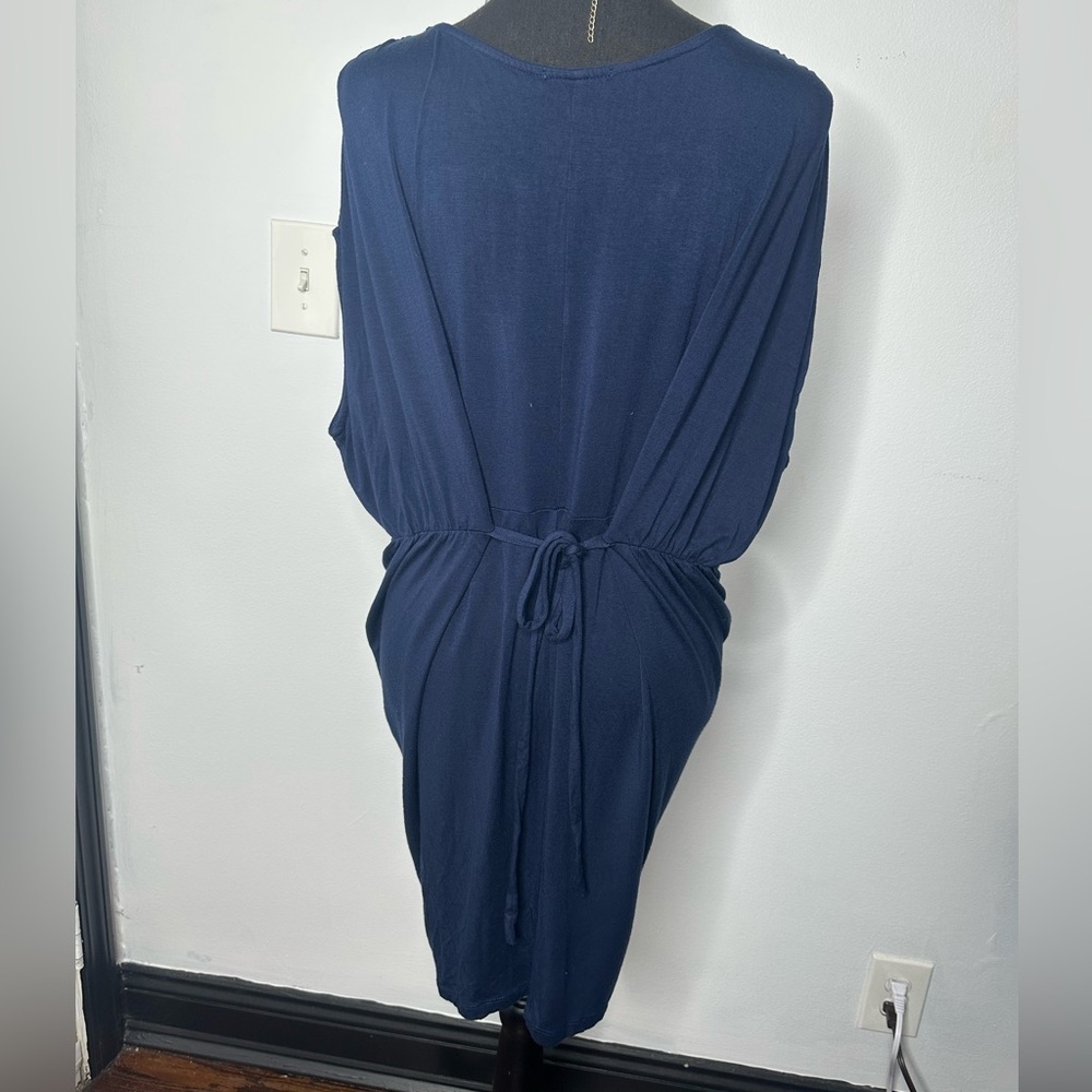 Soprano Elegant Navy Blue Women's Dress - Picture 5 of 5